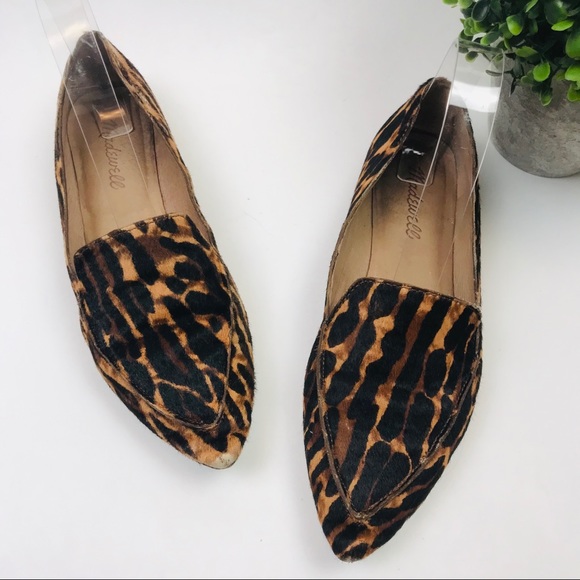 Madewell Shoes - Madewell Leopard Calf Hair Pointy Toe Lou Loafers